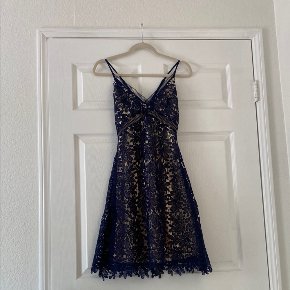 Little mistress Navy Lace Dress